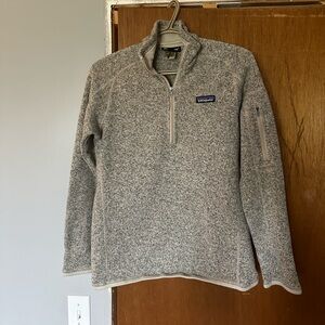 Patagonia Gray Quarter-Zip Fleece Sweatshirt